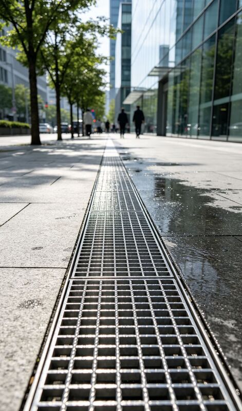 25 × 3mm 304 Ατσάλινη μπάρα Grating για αντι-αρόσιμη κάλυψη αποστράγγισης τάφρου