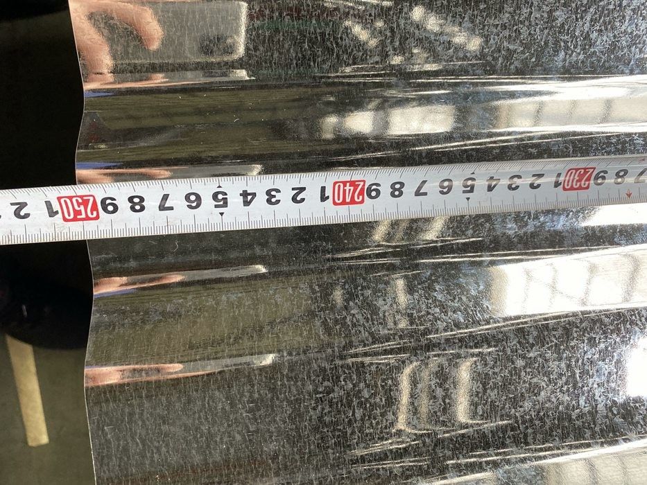 AS 1397 G550 Πλήρης σκληρή κυματοειδής γαλβανισμένη οροφή με προφίλ κύματος 76 mm και επίστρωση ψευδαργύρου 40 ∼ 275 g/m2